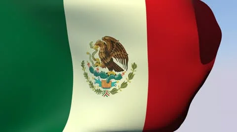 Flag of Mexico HD Stock Footage 14606577