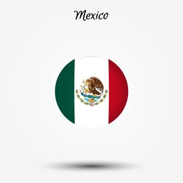 Flag of Mexico icon Stock Illustration