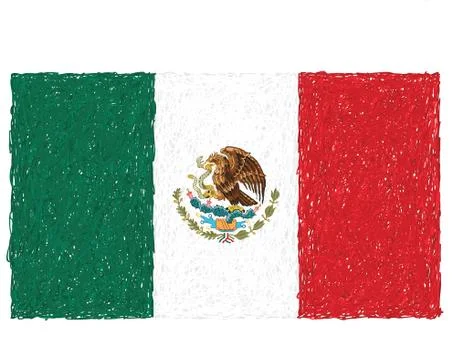 Flag of mexico Stock Illustration