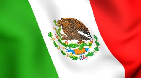 Flag of mexico Stock Illustration