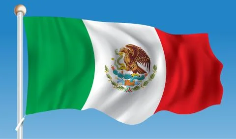 Flag of Mexico Stock Illustration