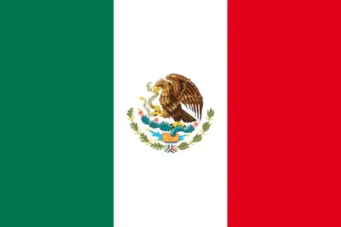 Flag of Mexico. Illustrazione stock
