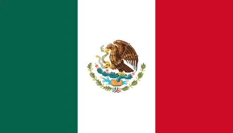Flag of Mexico Stock Illustration