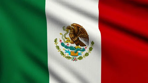 Flag of Mexico looping Stock Footage 33805944