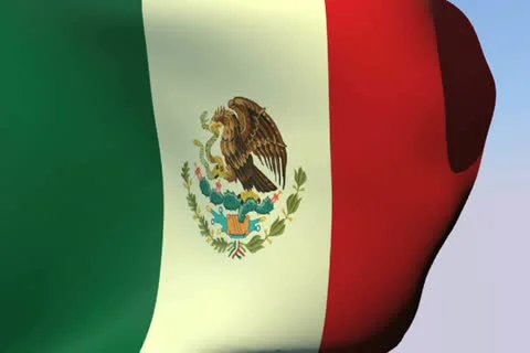 Flag of Mexico NTSC Stock Footage 14607552