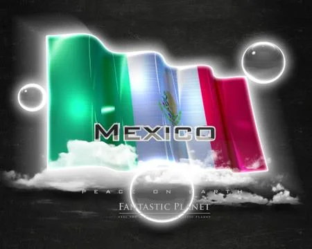 Flag Mexico quality designer flag Stock Illustration