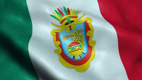 Flag of the Mexico State of Guerrero Sea... | Stock Video | Pond5