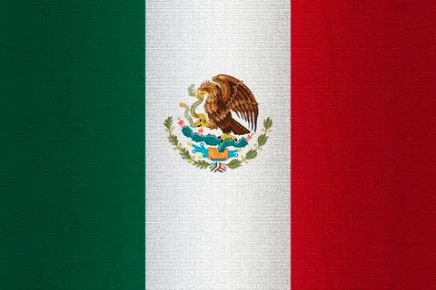 Flag of Mexico on stone Stock Photos