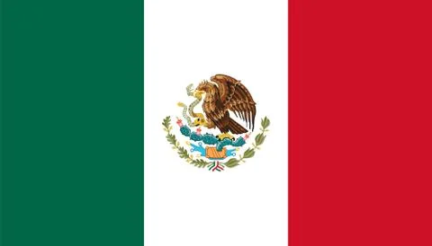 Flag of Mexico Vector illustration Stock Illustration