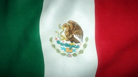Flag of mexico waving in the wind Stock-Footage 125829955