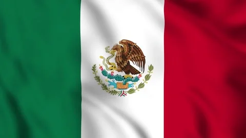 Flag of Mexico Waving in the Wind - Looping Animation Stock-Footage 246814454