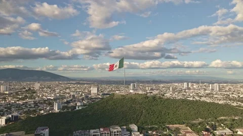 Flag of Mexico with wind 360 Stock-Footage 242874821