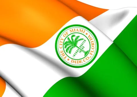 Flag of miami Stock Illustration