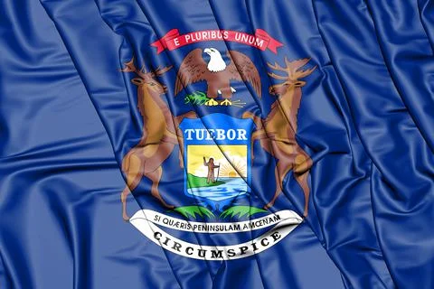 Flag of Michigan Stock Illustration
