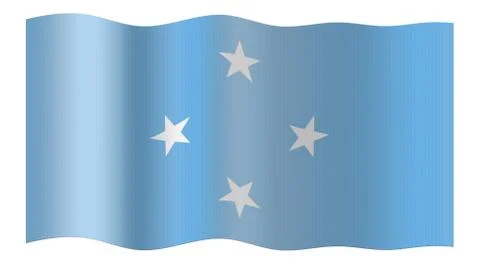Flag of Micronesia Stock Illustration