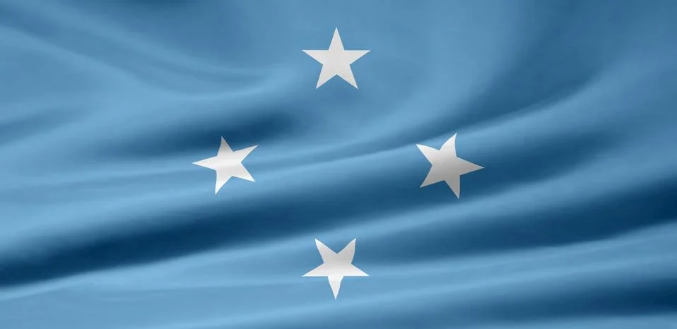 Flag of Micronesia Stock Illustration