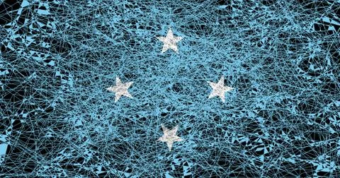 Flag of Micronesia. Stock Photos