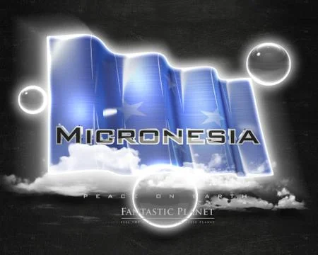 Flag Micronesia quality designer flag Stock Illustration