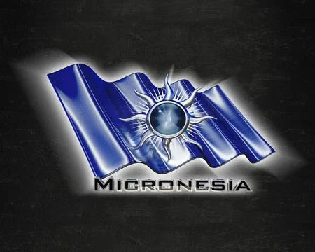 Flag Micronesia quality designer flag Stock Illustration