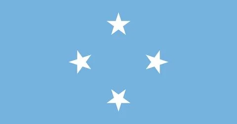 Flag of Micronesia - Vector illustration. Stock Illustration