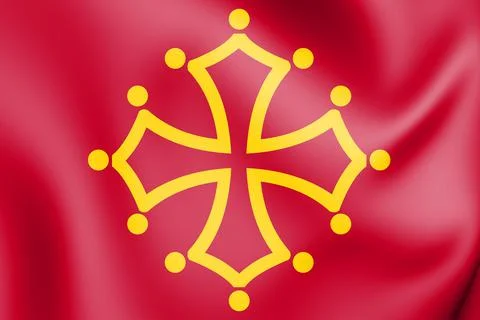 Flag of Midi-Pyrnes Stock-Illustration