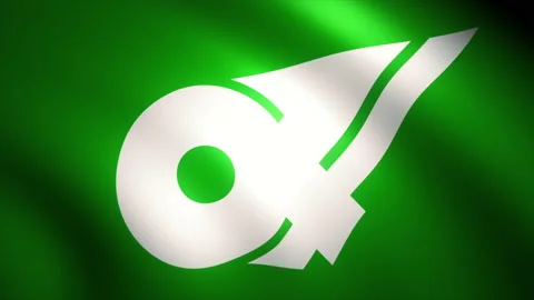 The Flag of Mie Prefecture Waving in the Wind (CG | Zoom Out) Stock Footage 184029618