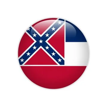 Flag Mississippi button Stock-Illustration