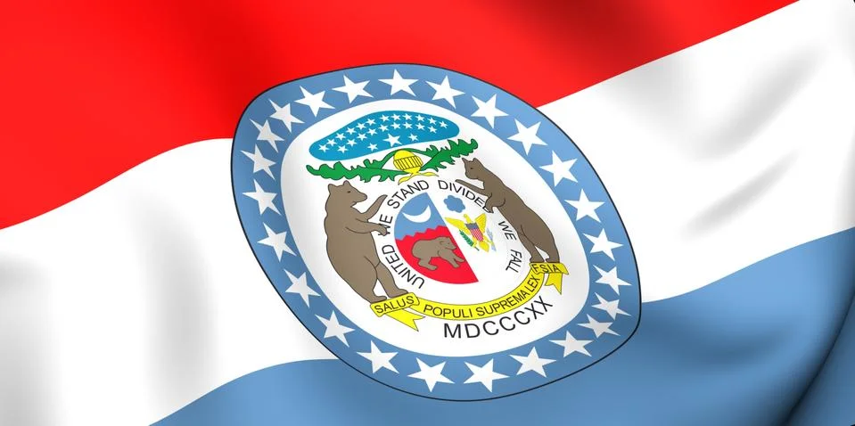 Flag of missouri Stock Illustration