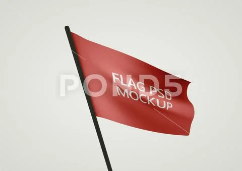 Flag mockup Modello PSD
