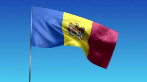 Flag of Moldova Stock Footage 10809090