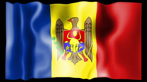 Flag of Moldova Stock Footage 46629546
