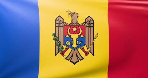 Flag of Moldova Stock Footage 300854744