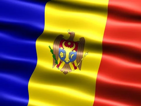 Flag of moldova Stock Illustration