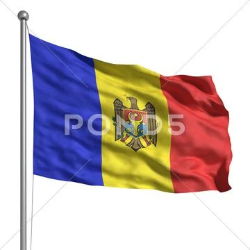 Flag of moldova Stock Illustration