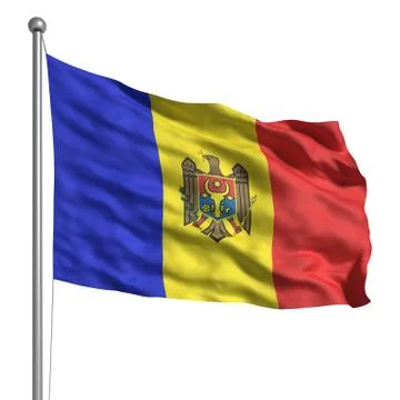 Flag of moldova Illustrazione stock