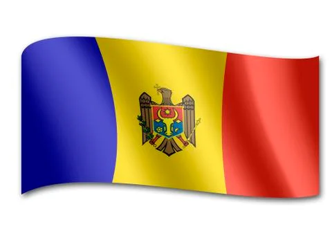 Flag of moldova Stock Illustration