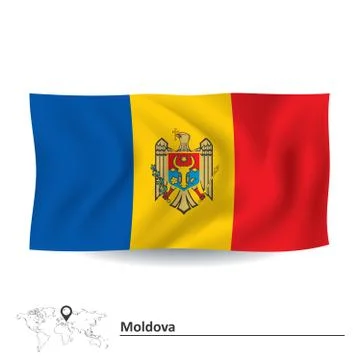 Flag of Moldova Stock Illustration