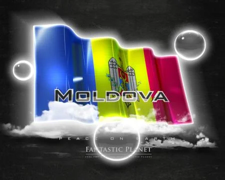 Flag Moldova quality designer flag Stock Illustration