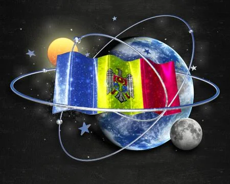 Flag Moldova quality designer flag Stock Illustration