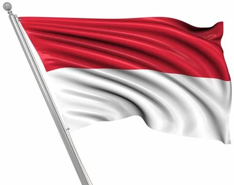Flag of Monaco Flag of Monaco , This is a computer generated and 3d render... Foto stock