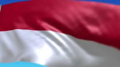 Flag of Monaco Stock Footage 10809094