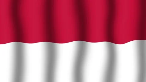 Flag of Monaco Stock Footage 175824935