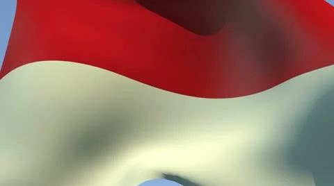 Flag of Monaco HD Stock Footage 14610504