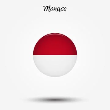Flag of Monaco icon Stock Illustration