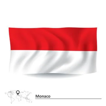Flag of Monaco Stock Illustration