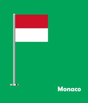 Flag Of Monaco, Monaco flag, National flag of Monaco. table flag of Monaco. Stock Illustration