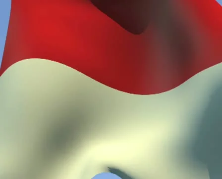 Flag of Monaco PAL Stock Footage 14610517