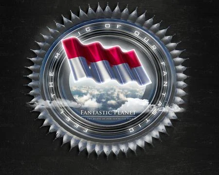 Flag Monaco quality designer flag 库存插图