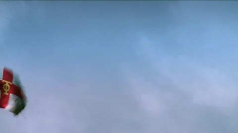 Flag on the Monastery of the Cross Video stock 608474