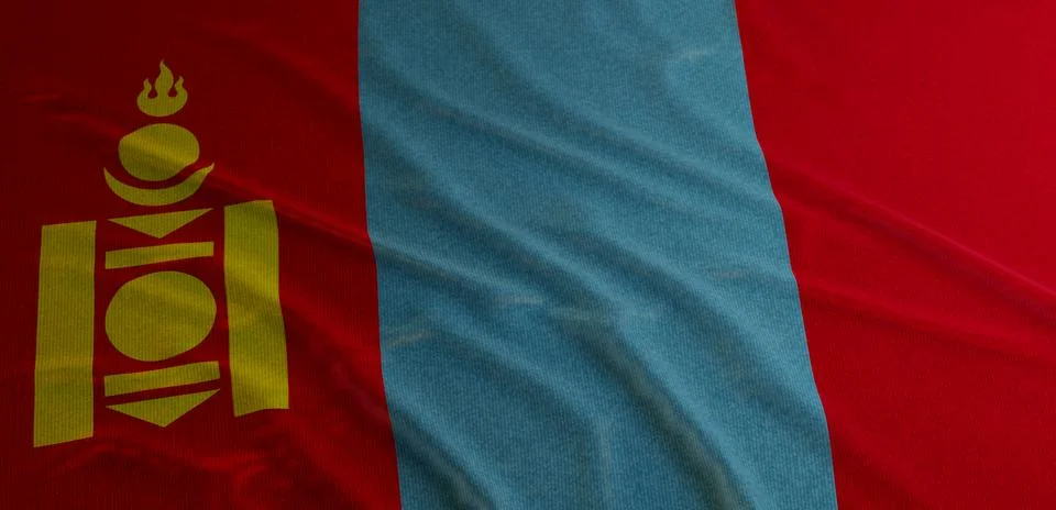 Flag of Mongolia 3d Render Ilustración de archivo